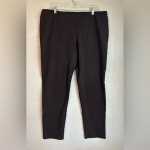 Eileen Fisher Womens XL Pull On Straight Leg Brown Stretch Pants Italian Fabric